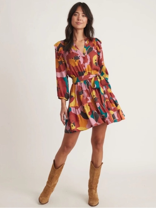 Marine Layer Dresses & Skirts - Marine Layer Elise Mini Dress Exploded Floral Belted Pockets Size S